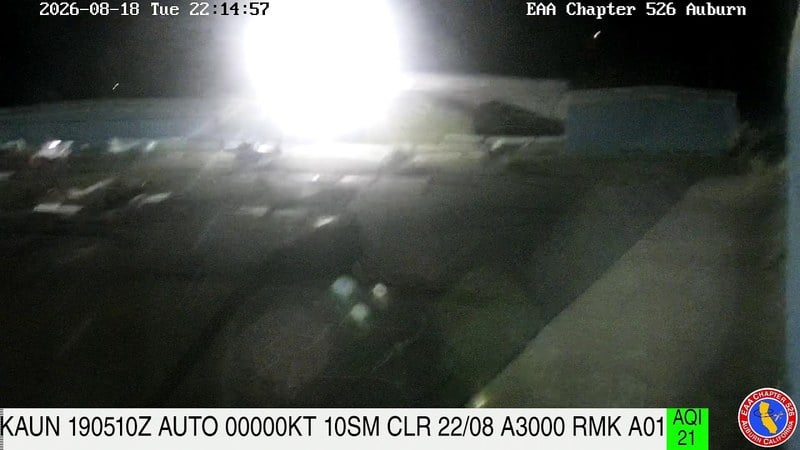 Live camera view of Auburn Municipal Airport