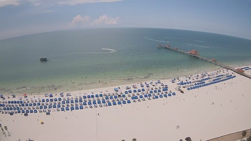 Live camera view of Clearwater Beach, Florida
