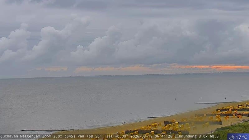 Live camera view of Cuxhaven Beach