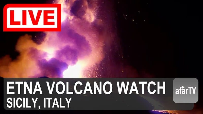 Live camera view of Etna Volcano