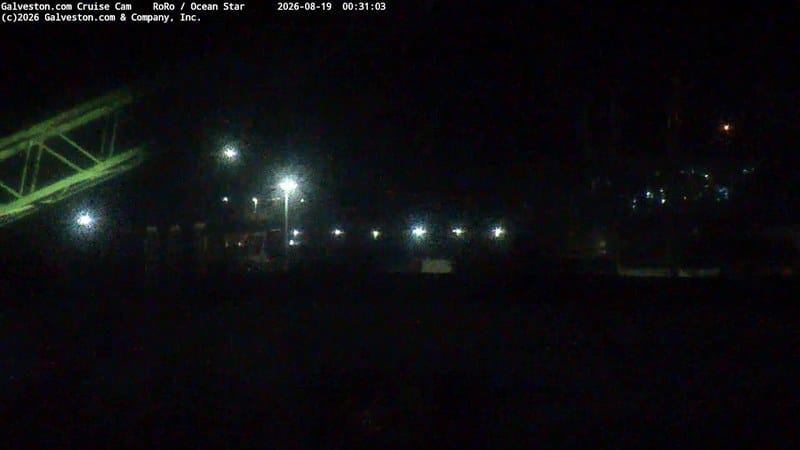 Live camera view of Galveston Cruise Terminals