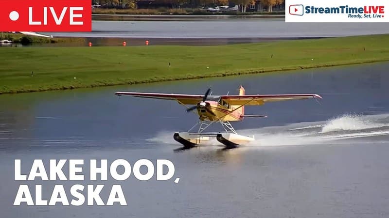 Live camera view of Lake Hood Seaplane Base