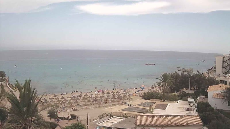 Live camera view of Son Moll Beach